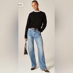 J.Crew Perfect cashmere crewneck sweater in black